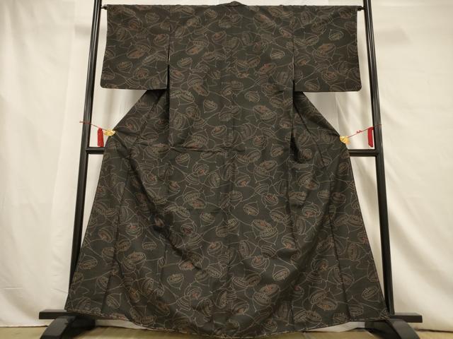 平和屋着物■上質な紬　駒　正絹　逸品　AAAV4779jd