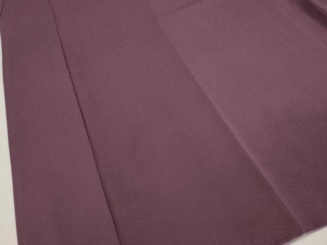 平和屋着物■上質な色無地 紗綾形地紋 滅紫色 正絹 逸品 DABB5359qa