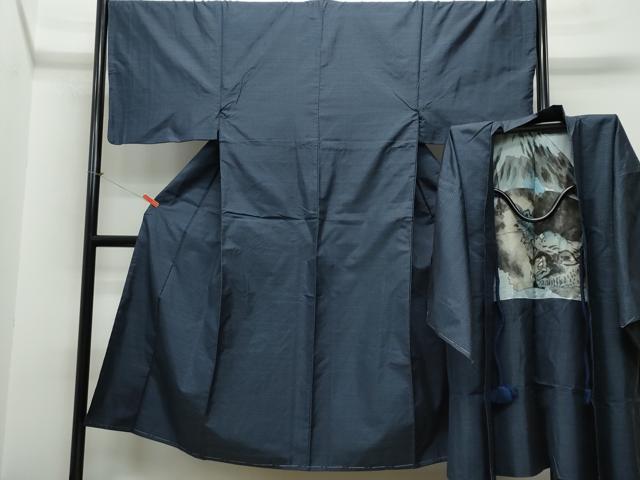 平和屋着物●男性 本場大島紬 アンサンブル 吉祥文 正絹 逸品 未使用 CAAS8735vf