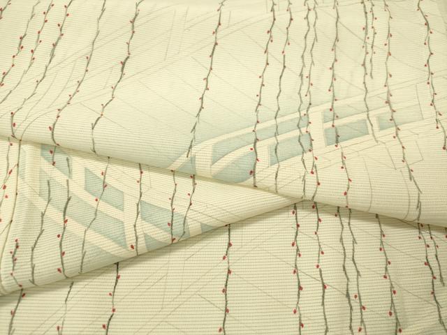 平和屋着物＊夏物 小紋 絽 渡り橋 枝垂れ花文 正絹 逸品 CAAS8205vp