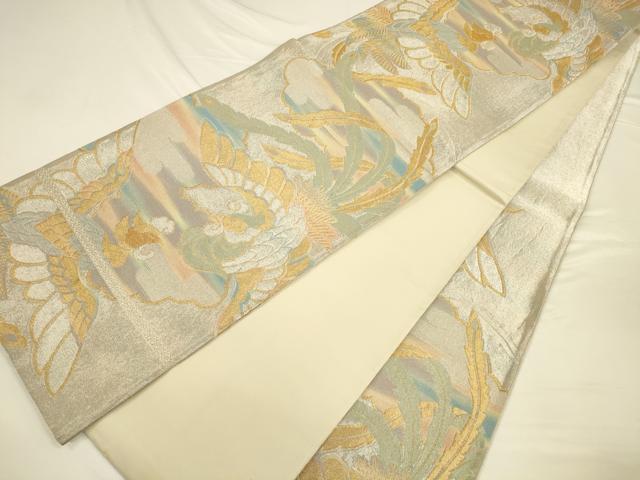 平和屋着物◎六通柄袋帯　鳳凰文　金銀糸　正絹　逸品　CAAU8720ft