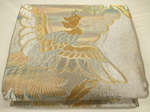 平和屋着物◎六通柄袋帯　鳳凰文　金銀糸　正絹　逸品　CAAU8720ft