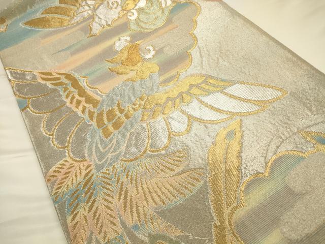 平和屋着物◎六通柄袋帯　鳳凰文　金銀糸　正絹　逸品　CAAU8720ft