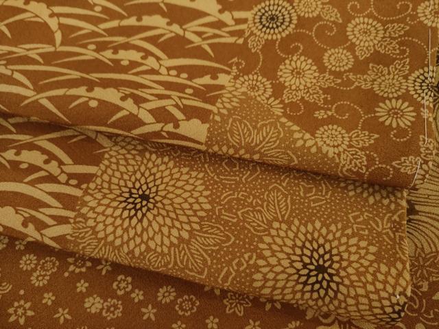 Fine Pattern - 平和屋着物●上質な小紋　型染め　切嵌花文　正絹　逸品　AAAZ3751ck