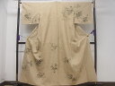 平和屋着物■訪問着 作家物 紬地 手描き 葡萄蔦の葉文 逸品 CAAG4258ev