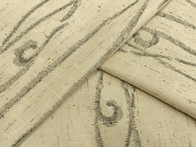 Rakuten - 平和屋着物▽ぜんまい紬　単衣　幾何学文様　正絹　逸品　AAAW7906fy