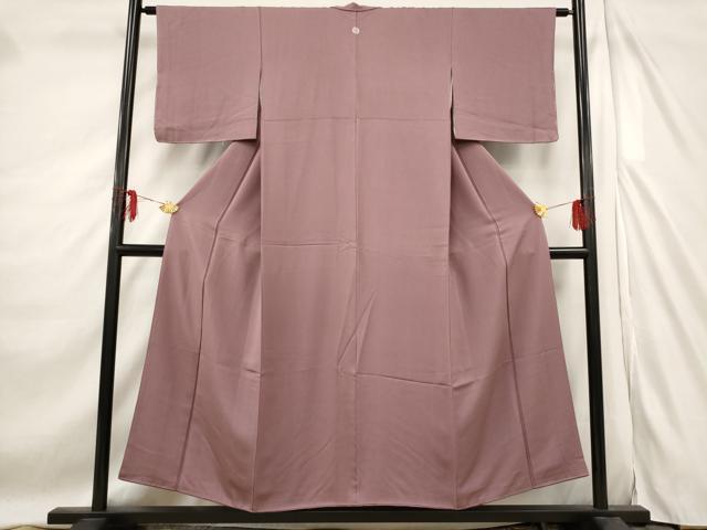 Kimono - 平和屋着物■上質な色無地　紋意匠　浅蘇芳色　正絹　逸品　AABE4557st