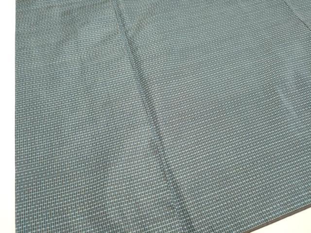 平和屋着物■男性　本場大島紬　格子　正絹　逸品　DABA0832cm