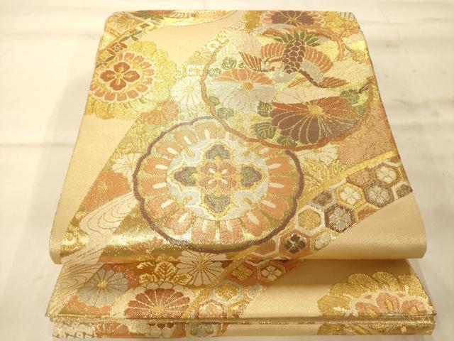 平和屋着物◎九百佐賀錦　六通柄袋帯　夢路　金銀糸　正絹　逸品　AAAO8611fw