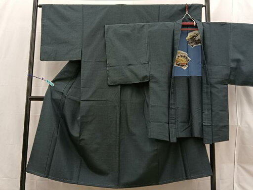 平和屋着物■男性 本場大島紬 アンサンブル 幾何学文様 羽裏:富士山 正絹 逸品 BAAQ4675du 平和屋着物■男性 本場大島紬 アンサンブル 幾何学文様 羽裏:富士山 正絹 逸品 BAAQ4675du