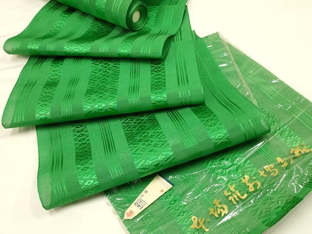 平和屋着物＊夏物　本場筑前博多織　名古屋帯　反物　紗献上　正絹　逸品　未使用　AAAZ9889ay