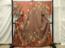 平和屋着物■訪問着 刺繍 籬葡萄蔦の葉文 金彩 正絹 逸品 CAAR8667in