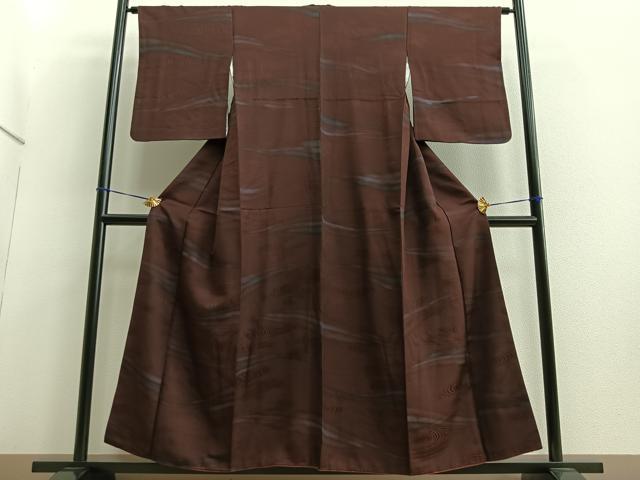 平和屋着物■上質な小紋 流水文 暈し染め 正絹 逸品 BAAP5289ev