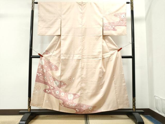平和屋着物●訪問着 紬地 絞り 辻が花 正絹 逸品 CAAU1727yc