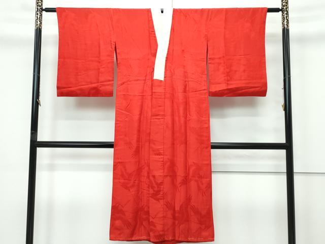 Rakuten - 平和屋本店●極上　アンティーク　大正ロマン　長襦袢　無双仕立て　飛鶴地紋　逸品　CZAA5685s6