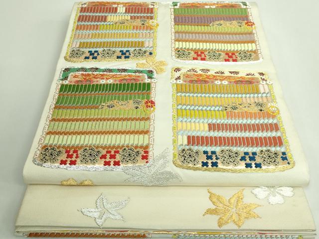 平和屋本店■極上　太鼓柄　本袋帯　龍村平蔵柄　威毛錦　金銀糸　逸品　DZAA9332kh5