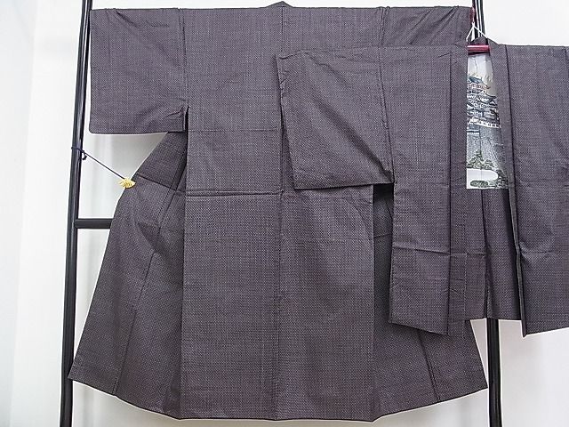 平和屋着物■男性 本場大島紬 アンサンブル 変わり格子 逸品 DAAD5430rt