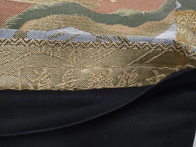 平和屋着物◎六通柄袋帯　道長群鶴文　金銀糸　鈴乃屋扱い　正絹　逸品　AAAN3230tg