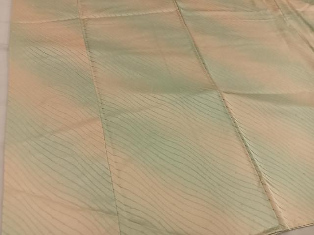 平和屋着物■上質な小紋 斜線文 暈し染め 正絹 逸品 未使用 BAAX0233mz