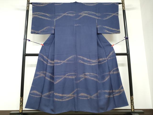 平和屋着物●人間国宝　福田喜三郎　訪問着　箔散らし文　金彩　正絹　逸品　DABC2660ud