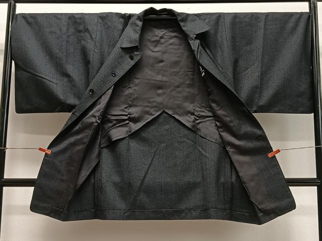 平和屋の平和屋着物∞男性　和装コート　角袖　羊羹色　ロング丈　CABG3678ua｜アングル2