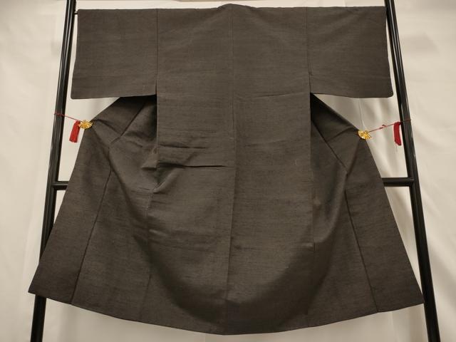 平和屋着物■男性 紬 海松茶色 正絹 逸品 AAAU1188jd