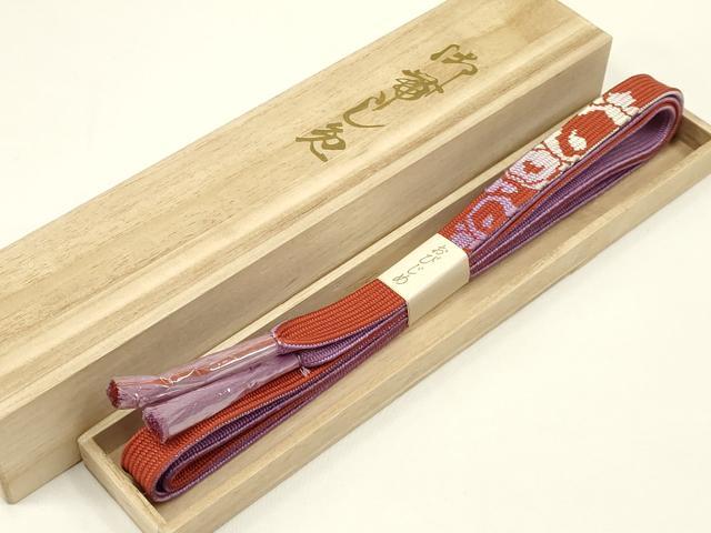 平和屋着物●和装小物　上質な帯締め　高麗組 綾出し　暈し　木箱付き　逸品　未使用　AABA5286ay