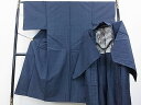 平和屋着物■男性 本場大島紬 アンサンブル 格子 逸品 DAAC6252fe