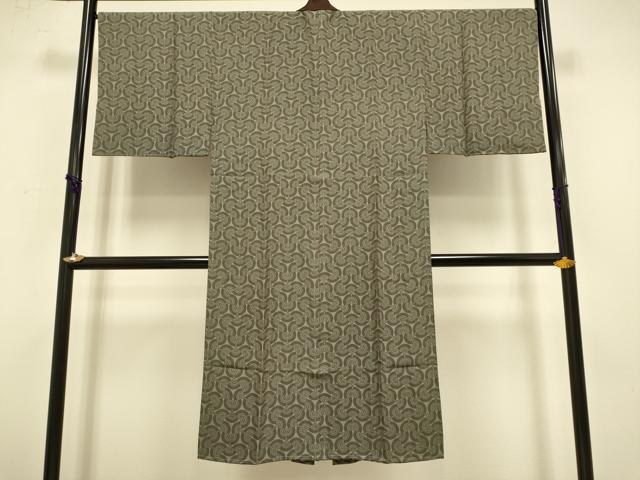 平和屋着物●江戸小紋師　金田昇二　男性　長襦袢　袷　亀甲吉祥文　正絹　逸品　DABA8983du