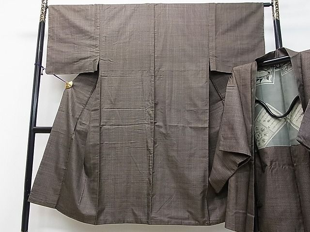 平和屋着物■男性 本場大島紬 アンサンブル 格子 逸品 DAAA8876fe