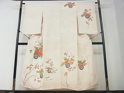 平和屋着物■訪問着 駒刺繍 花車文 金彩 逸品 DAAC3373mz 平和屋着物■訪問着 駒刺繍 花車文 金彩 逸品 DAAC3373mz