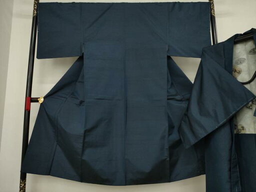 平和屋着物●男性 紬 アンサンブル 色無地 藍鉄色 正絹 逸品 未使用 AAAZ3733ck 平和屋着物●男性 紬 アンサンブル 色無地 藍鉄色 正絹 逸品 未使用 AAAZ3733ck