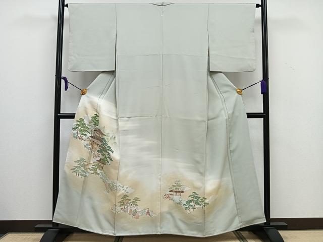 平和屋着物□虹色創家 本郷大田子 小紋 霞文 暈し