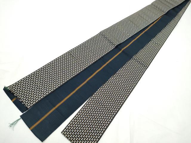 平和屋着物●男性　本場筑前博多織　角帯　間道　証紙付き　正絹　逸品　CABF5563hy