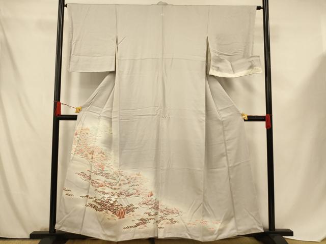 平和屋着物■訪問着　浜松文　暈し染め　反端付き　正絹　逸品　AABF8368fw