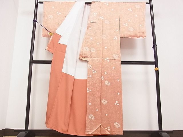平和屋着物■上質な小紋　絞り　花唐草文　逸品　DAAA5650yyy