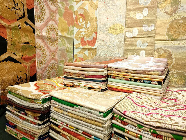 楽天平和屋平和屋本店■袋帯 西陣 まとめて100点 鳳凰 鶴 花兎 蝶 花柄 宝相華 金銀糸 など 着用可能多数 未使用品あり 全て正絹 se3448