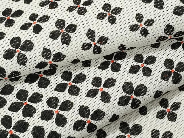 平和屋着物＊夏物　小紋　絽　花尽くし文　洗える着物　CAAT1450ev