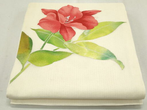 平和屋着物*夏物 九寸開き名古屋帯 草花文 銀糸 正絹 逸品 CAAW6708th 平和屋着物*夏物 九寸開き名古屋帯 草花文 銀糸 正絹 逸品 CAAW6708th