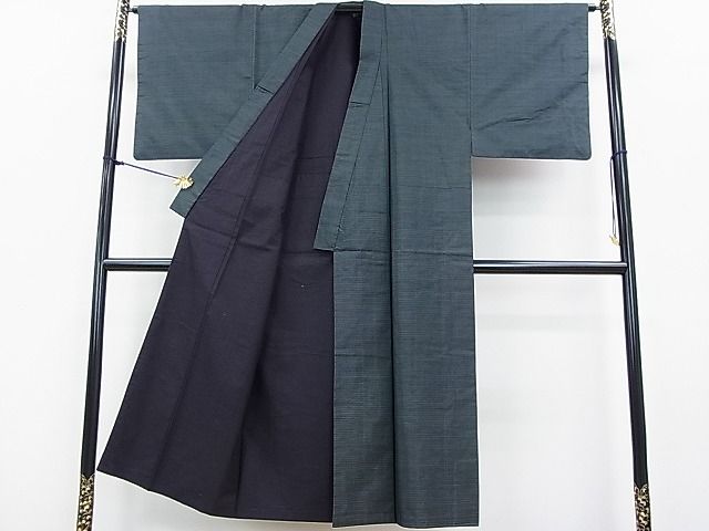 平和屋着物■男性　本場大島紬　格子　逸品　DAAC6035fe