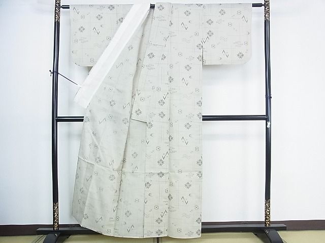 平和屋着物■夏物　小紋　吉祥花文　洗える着物　DAAC1239wb