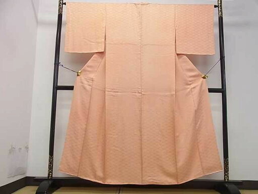 平和屋着物■上質な色無地 菊青海波地紋 サンセット色 逸品 DAAC0231ma 平和屋着物■上質な色無地 菊青海波地紋 サンセット色 逸品 DAAC0231ma