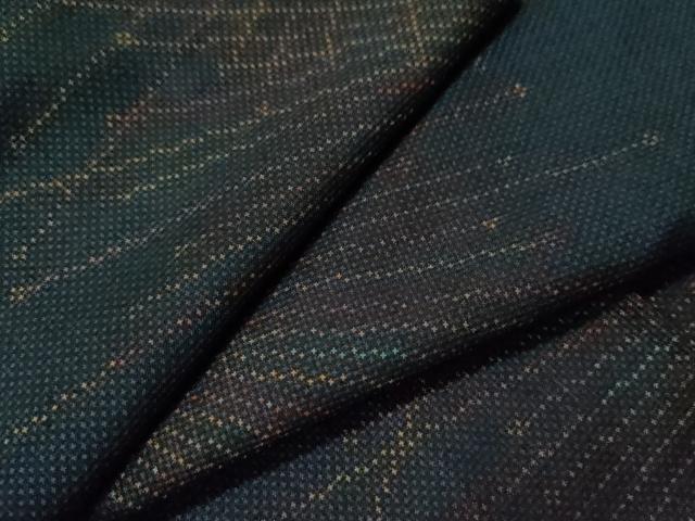 平和屋着物●本場大島紬　7マルキ　吉祥文　正絹　逸品　CAAS7502yc