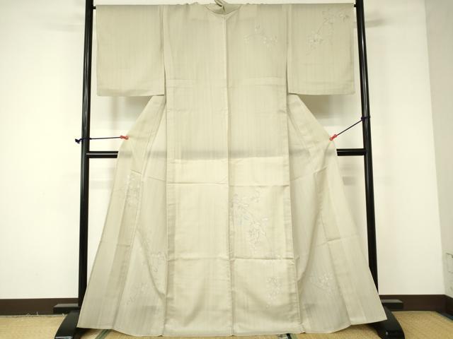 平和屋着物＊夏物 訪問着 枝葉文 洗える着物 DAAQ4543opm