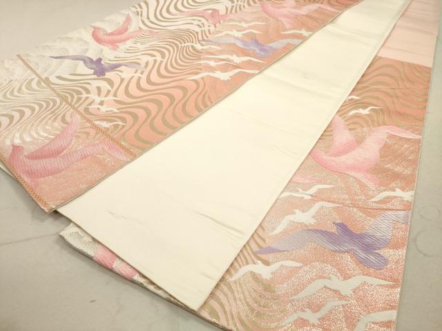 平和屋着物◎六通柄袋帯　唐織　飛鳥文　金銀糸　正絹　逸品　DABA8078xg