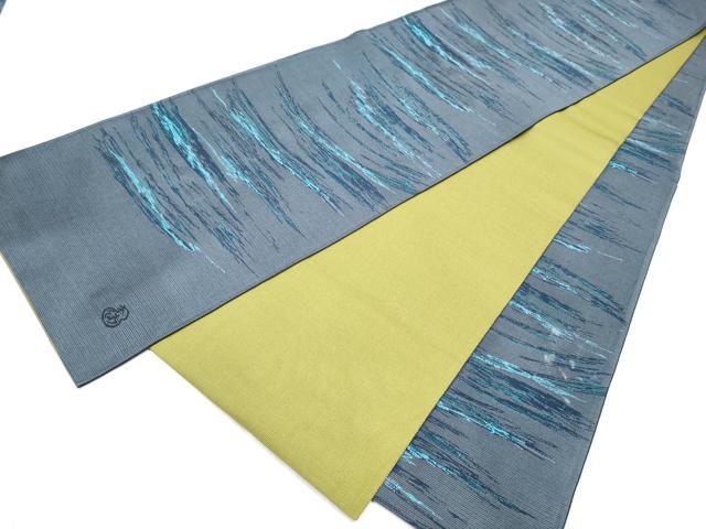 平和屋着物●両面 全通柄袋帯 作家物 霞文 正絹 逸品 CABD5811hy