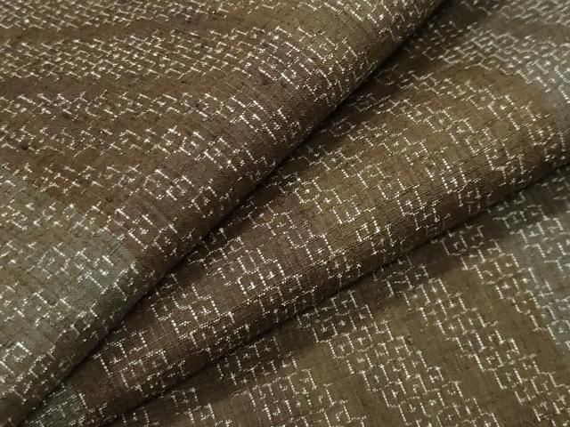 平和屋着物●結城紬　80亀甲　縞　正絹　逸品　CABA1318gh
