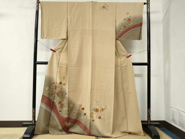 Rakuten - 平和屋着物●ファッションデザイナー　HIROKO KOSHINO　コシノヒロコ　訪問着　花唐草文　暈し染め　金彩　正絹　逸品　未使用　CABB4432yc