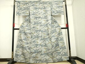 平和屋着物■上質な紬 草花文 西武百貨店扱い 正絹 逸品 未使用 AAAN4814ck