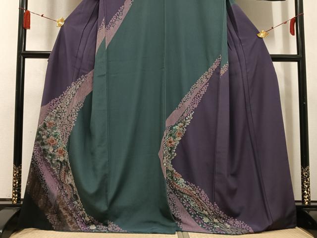 平和屋の平和屋着物●訪問着　辻が花　金彩　正絹　逸品　AABG4108ph｜アングル3